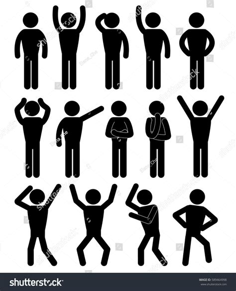 stick figure positions|Stick People Figure Reference by AdorkaStock on。